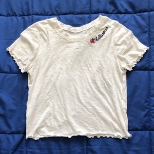 SOLD hollister embroidered crop top